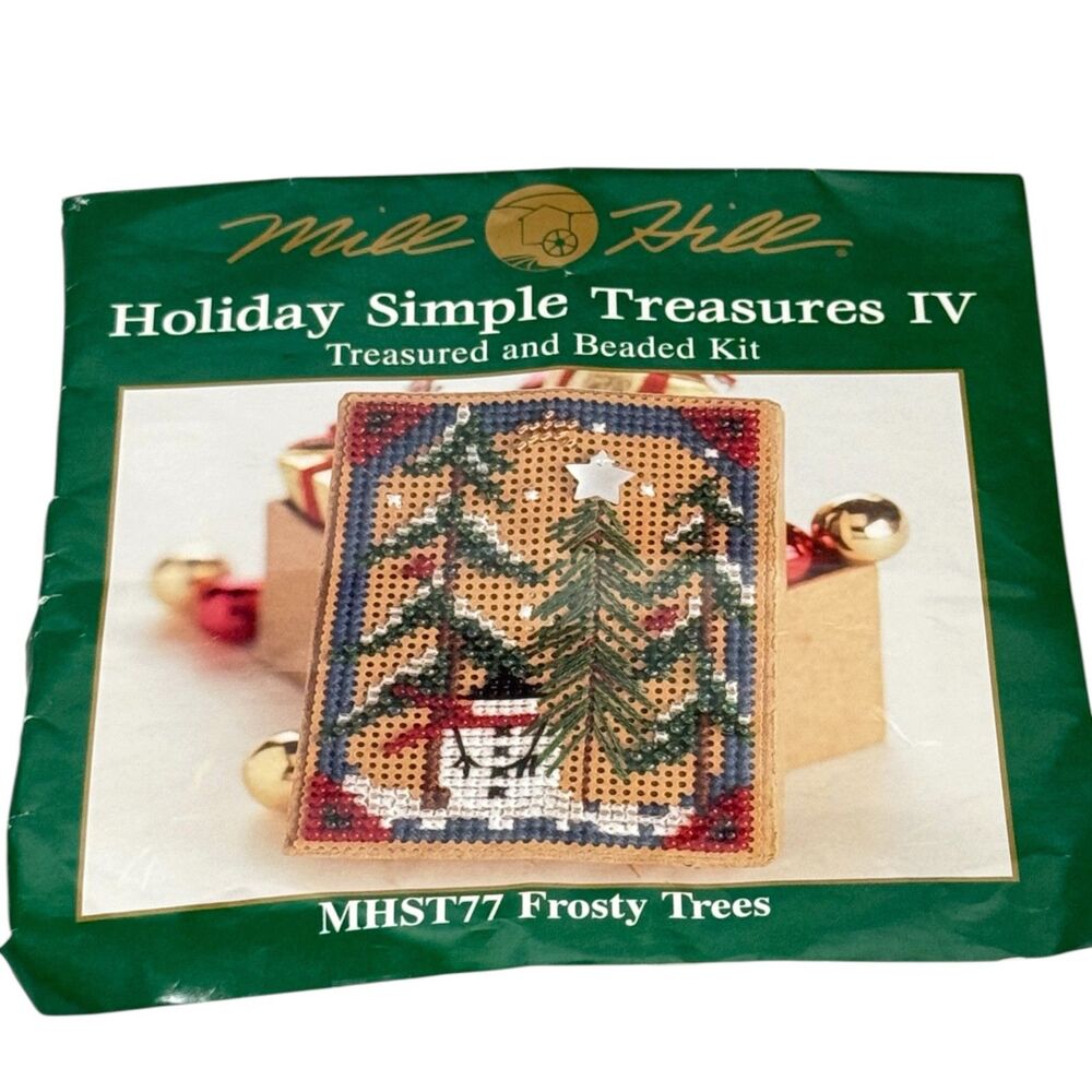 Frosty Trees MHST77 Mill Hill Holiday Simple Treasures IV Cross Stitch Kit Box